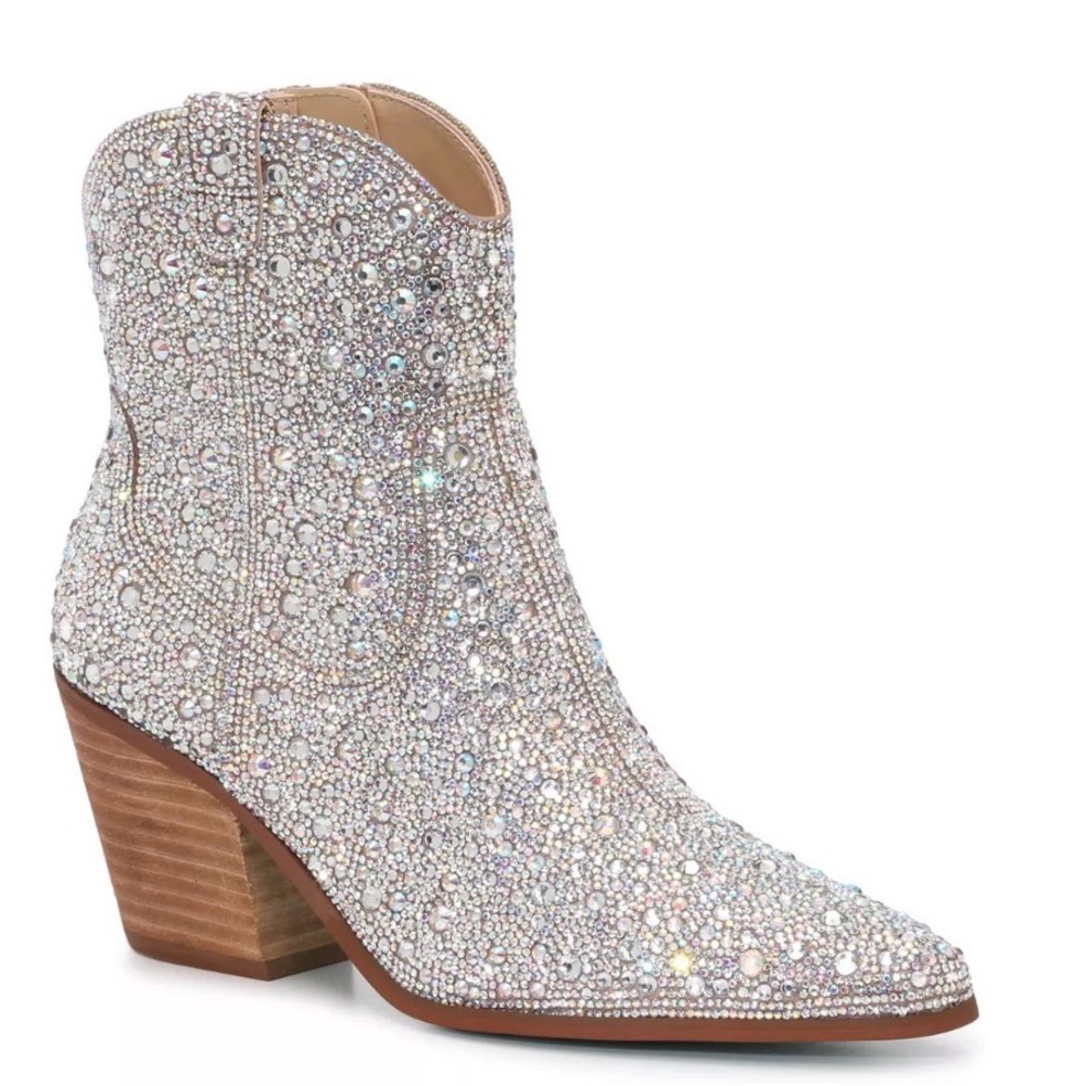 Betsey Johnson Emory Rhinestone Boots - 8